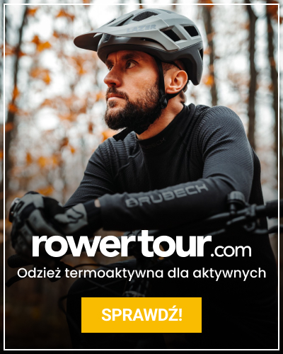 Reklama odzieży termoaktywnej w Rowertour.com, wersja mobilna